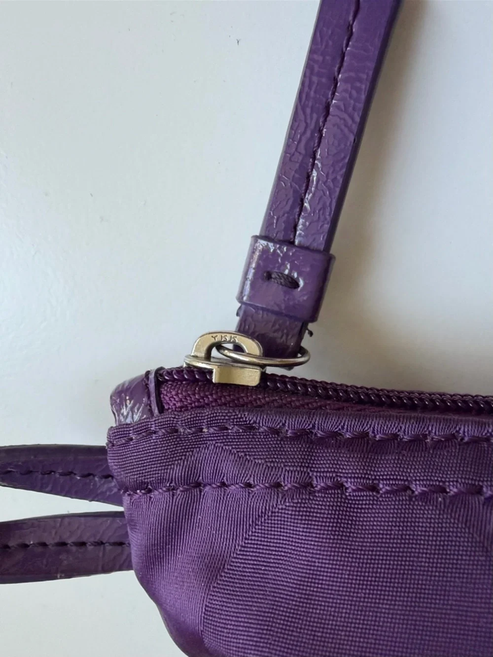 COACH Purple Signature Nylon Pouch